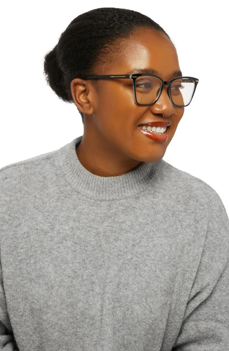 Aimee Kestenberg Stanton 55mm Square Blue Light Blocking Glasses, Alternate, color, 