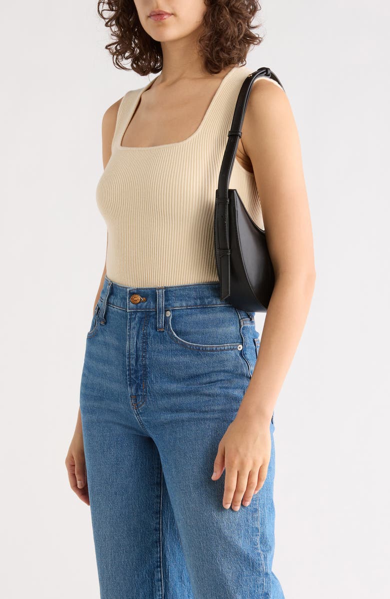 URBAN EXPRESSIONS HANDBAGS Crescent Shaped Shoulder Bag, Alternate, color, Black