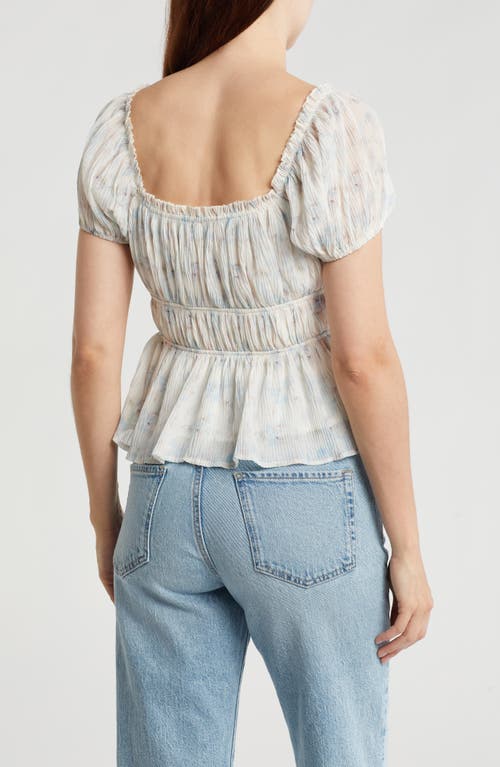 Lush Shirred Peplum Top