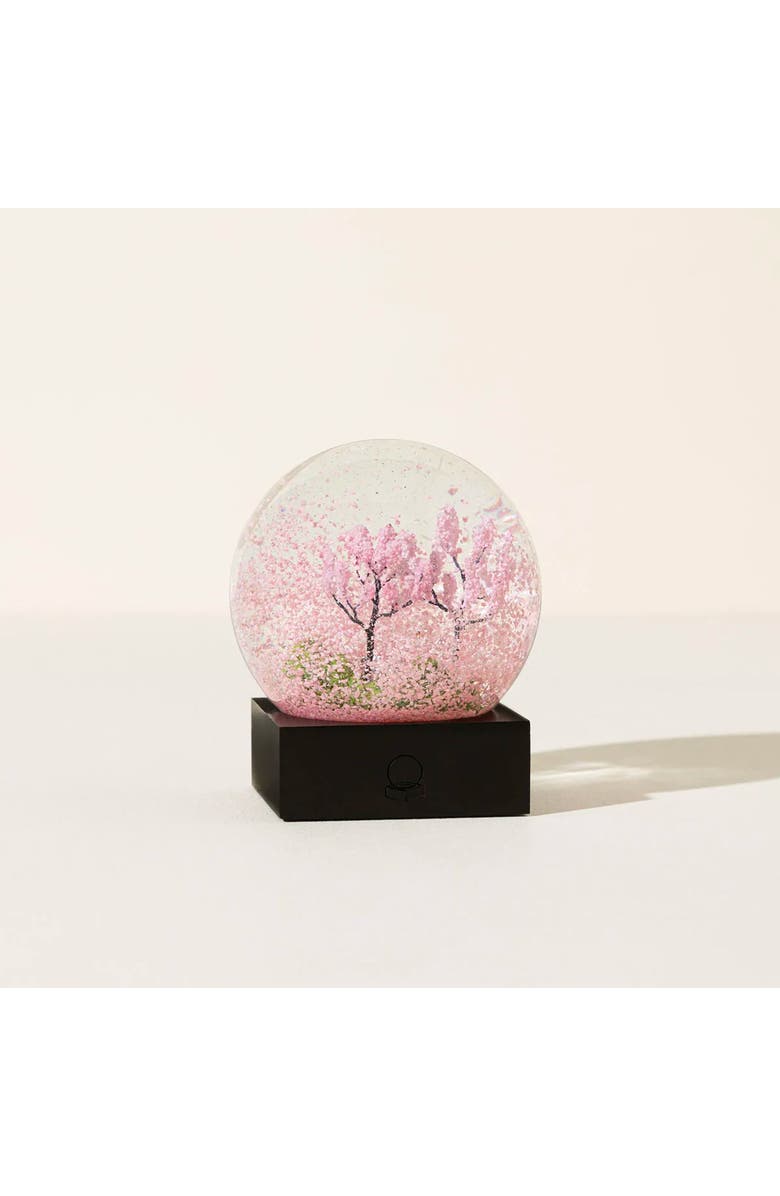 Uncommon Goods Cherry Blossom Snow Globe by CoolSnowGlobes, Main, color, Light Pink / Green