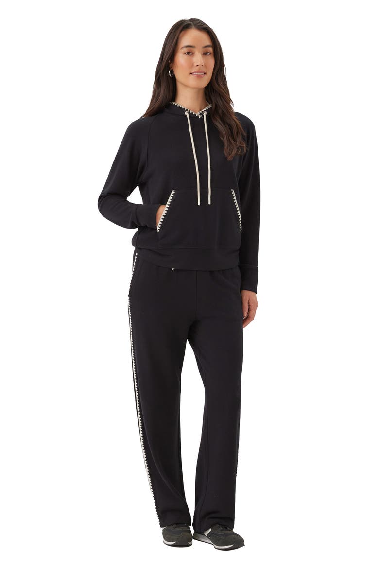 Edge Stitch Hoodie, Alternate, color, BLACK
