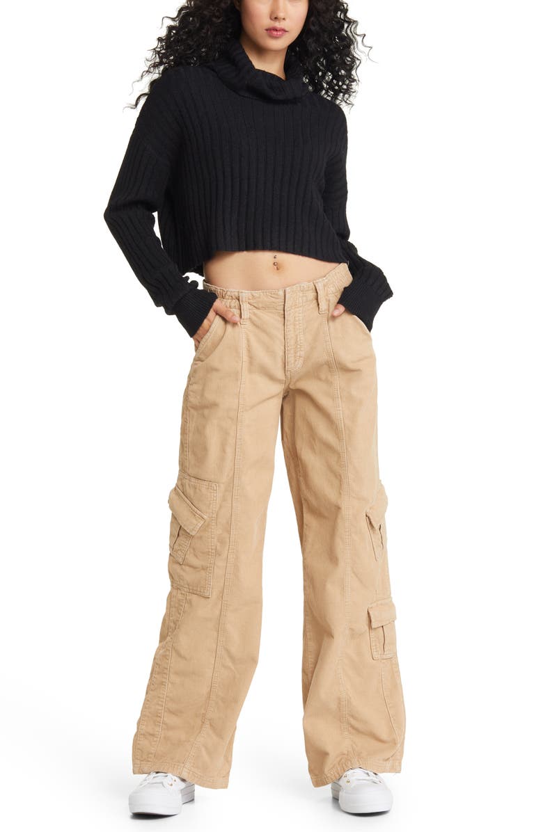 BP. Cowl Neck Crop Sweater, Alternate, color, 