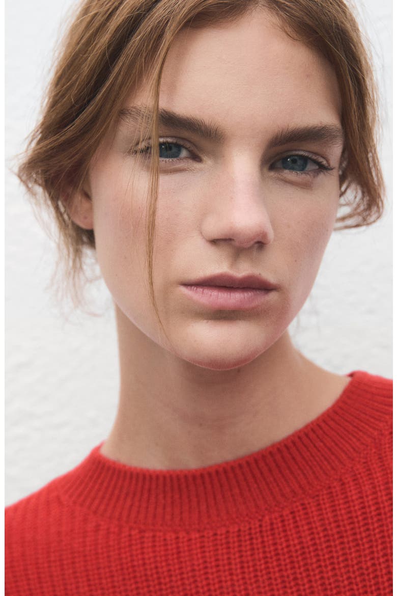 Three-Quarter Sleeve Sweater, Alternate, color, RED