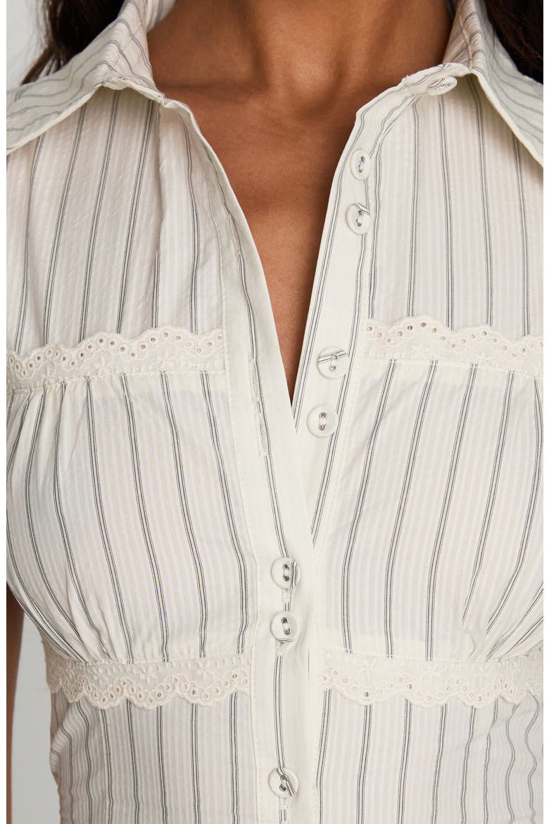 Deserve You Puff Sleeve Shirt, Alternate, color, CREAM STRIPE