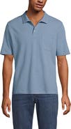 Lands' End Short Sleeve Cotton Linen Polo