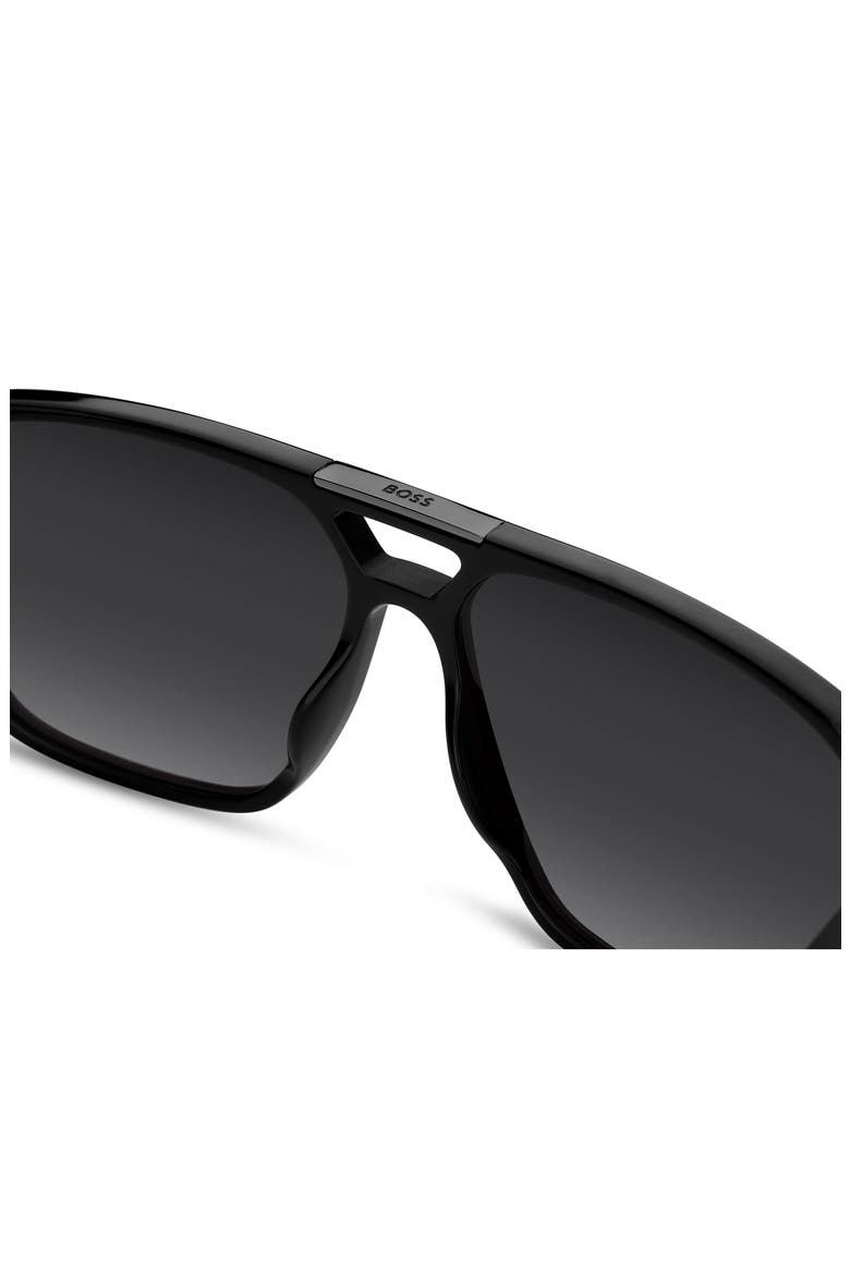 59mm Square Sunglasses, Alternate, color, BLACK/ DARK GREY SF