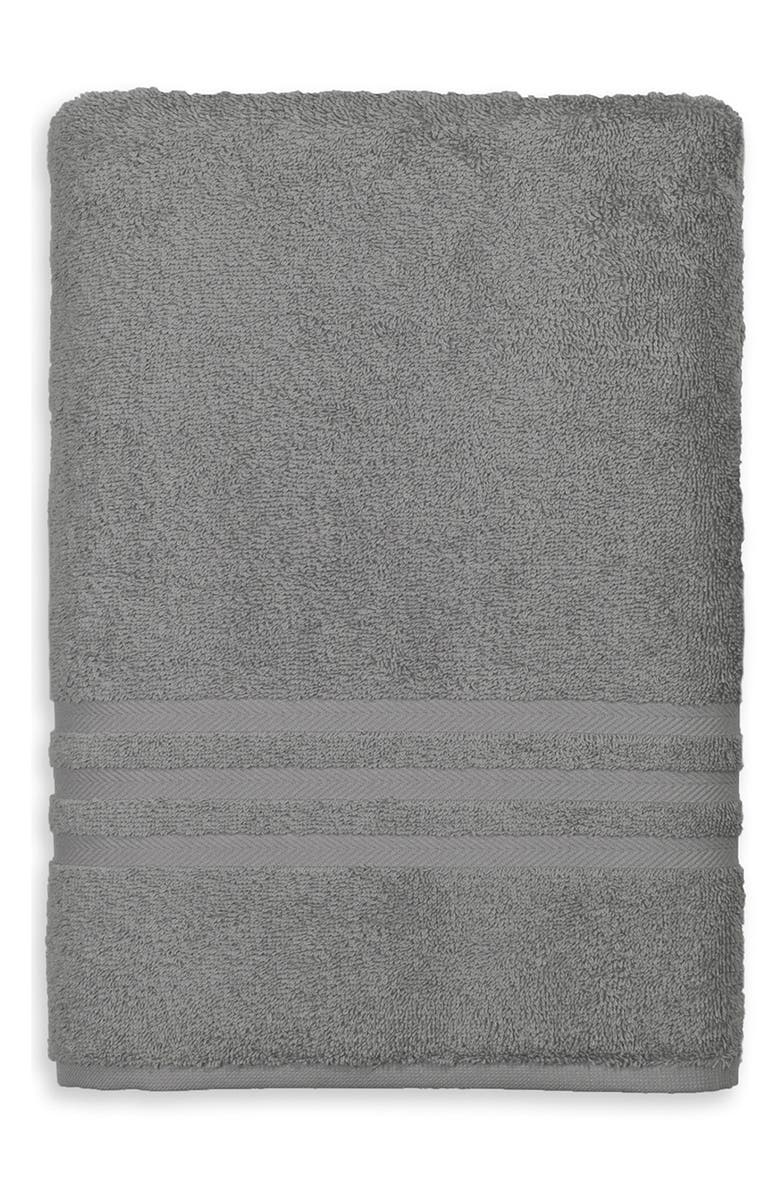 Linum Home Textiles Denzi Turkish Cotton Bath Sheet, Main, color, Dark Grey