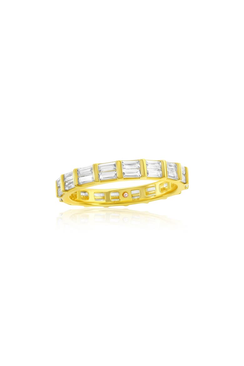 Baguette Cubic Zirconia Eternity Band Ring, Main, color, YELLOW