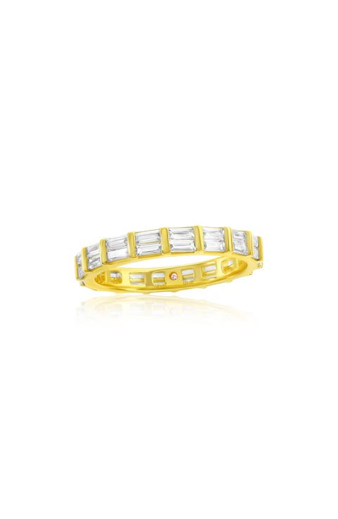 Baguette Cubic Zirconia Eternity Band Ring