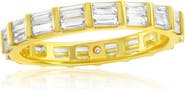 SUZY LEVIAN Baguette Cubic Zirconia Eternity Band Ring