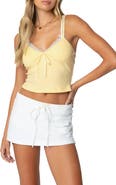 EDIKTED Lacy Layered Crop Camisole