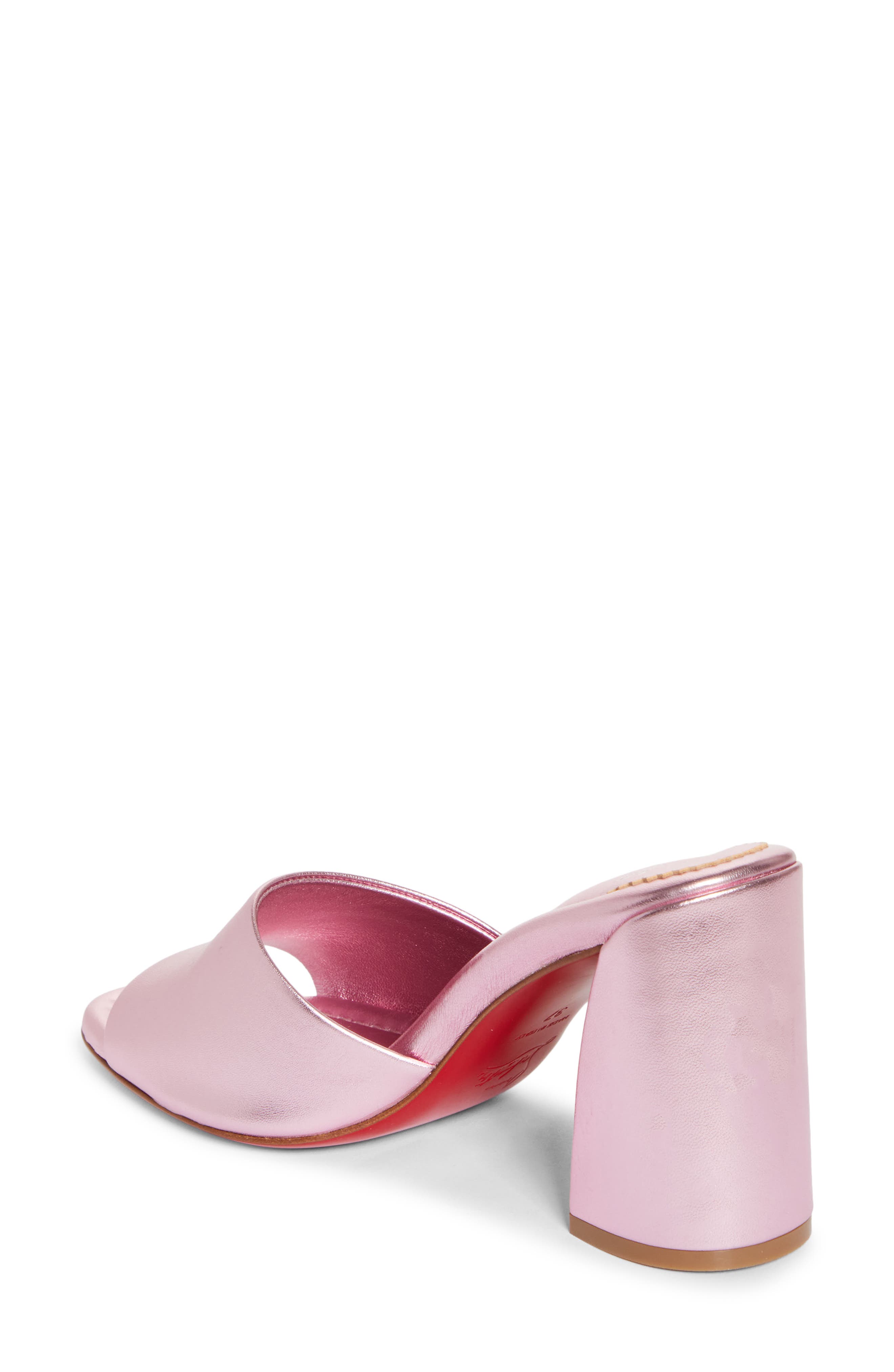 Christian Louboutin Jane Laminato Slide Sandal, Alternate, color, 