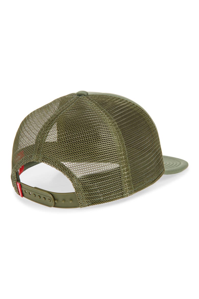 Eye See Snapback Trucker Hat, Alternate, color, BRONZE GREEN