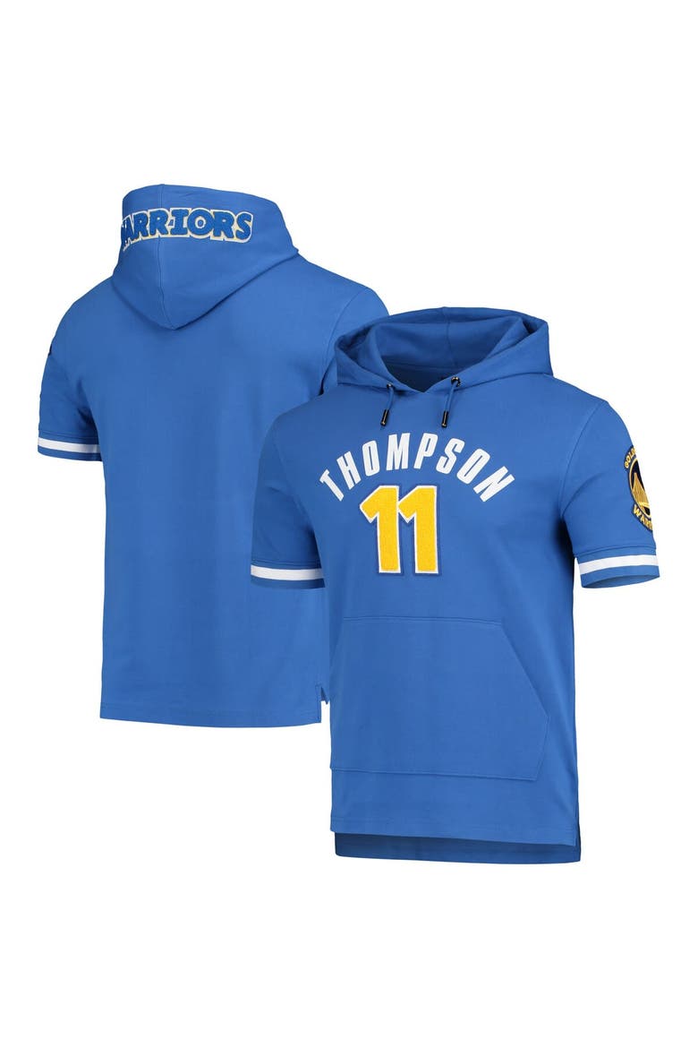 Men's Pro Standard Klay Thompson Royal Golden State Warriors Name & Number Short Sleeve Pullover Hoodie, Main, color, Royal