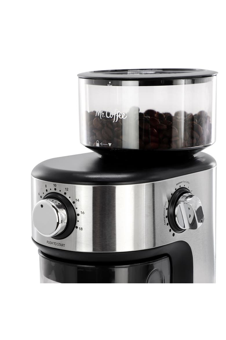 18 Cup Automatic Burr Grinder with Removable Bean Hopper, Alternate, color, Silver