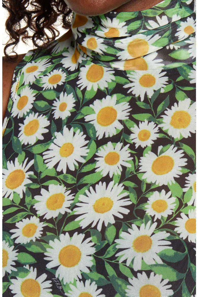 AFRM Holt Sleeveless Turtleneck Mesh Top, Alternate, color, SPRING DAISY