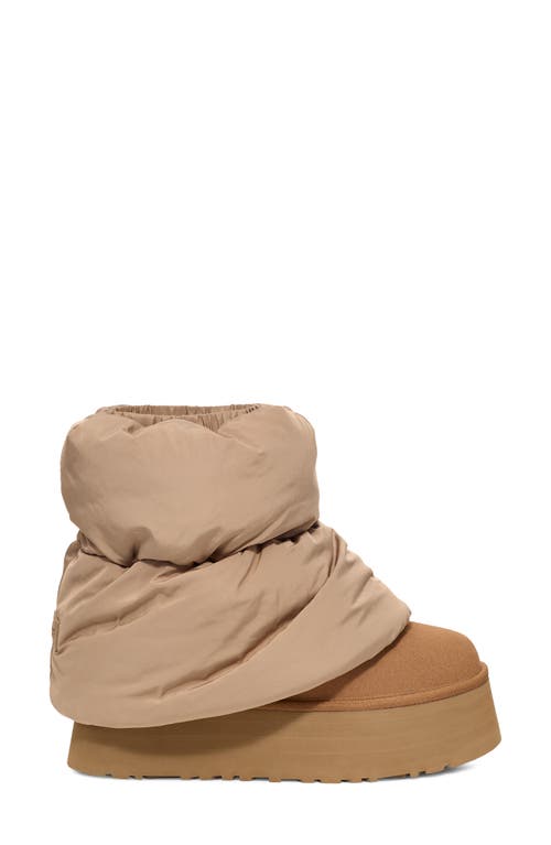 Ugg(r) Classic Mini Dipper Puffer Platform Boot In Brown