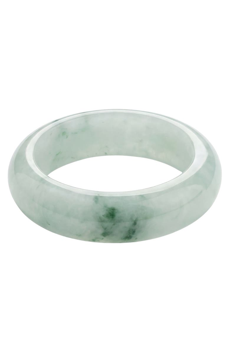 Koi Mottled green jade ring, Main, color, Green