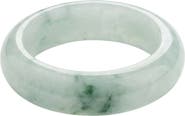 seree Koi Mottled green jade ring