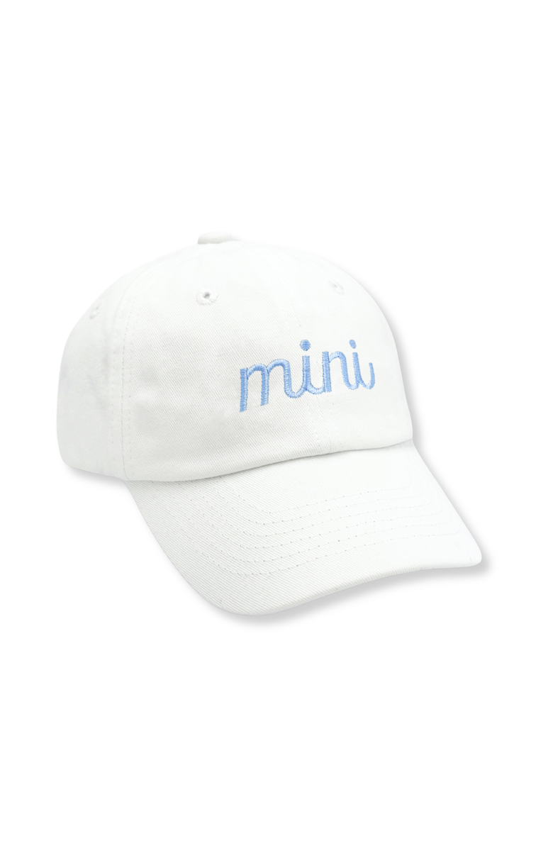 Bits & Bows Mini Twill Baseball Hat, Main, color, White