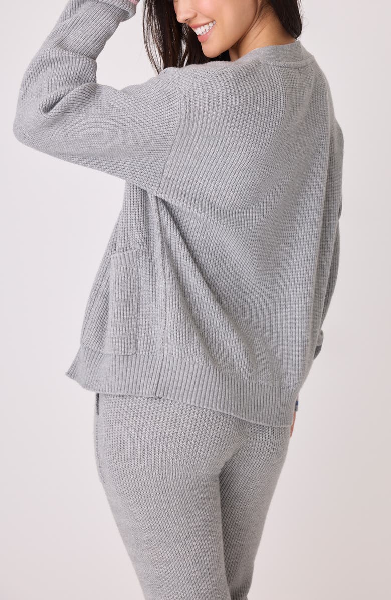PJ Salvage Sweater Weather Cardigan, Alternate, color, Heather Grey
