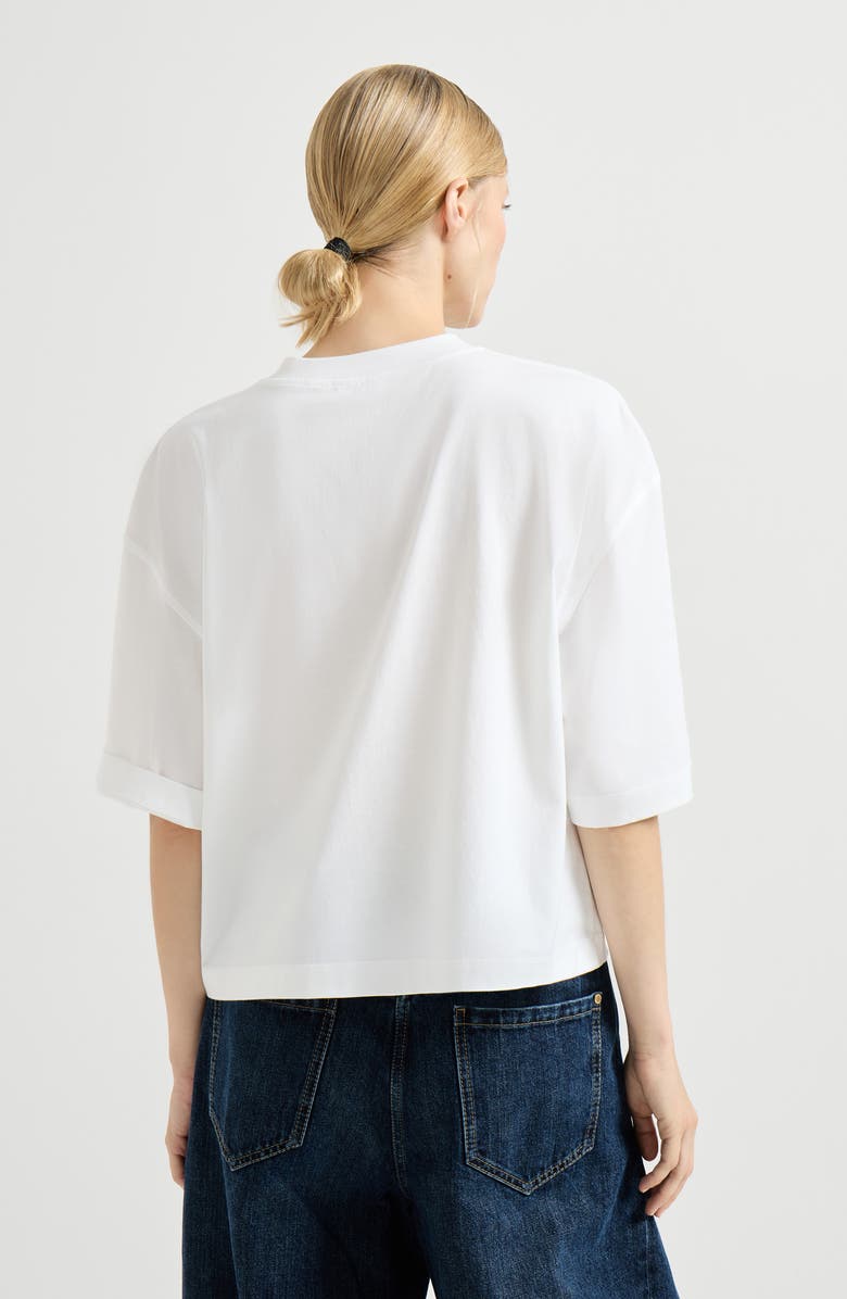 Brunello Cucinelli Cotton jersey T-shirt, Alternate, color, White