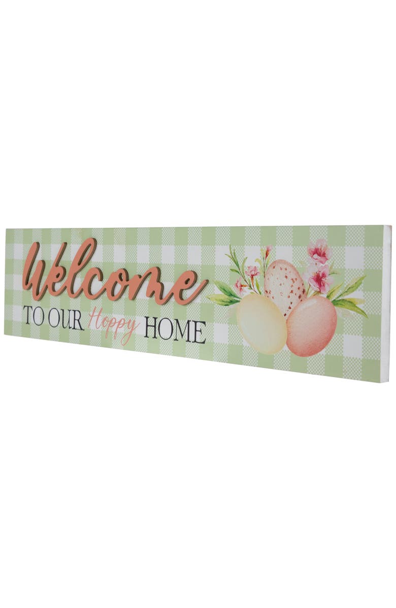 Northlight Welcome to Our Hoppy Home Easter Wall Sign - 19.75", Alternate, color, Green