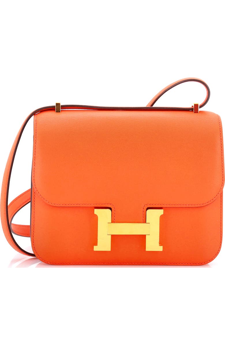 Pre-Owned Hermes Constance Bag Swift 18, Main, color, Orange Poppy