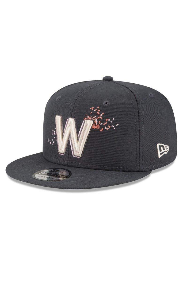 New Era Youth New Era Graphite Washington Nationals 2022 City Connect 9FIFTY Snapback Adjustable Hat, Alternate, color, 