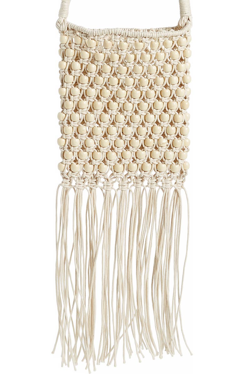 Mali + Lili Minka Beaded Macramé Crossbody Bag, Main, color,