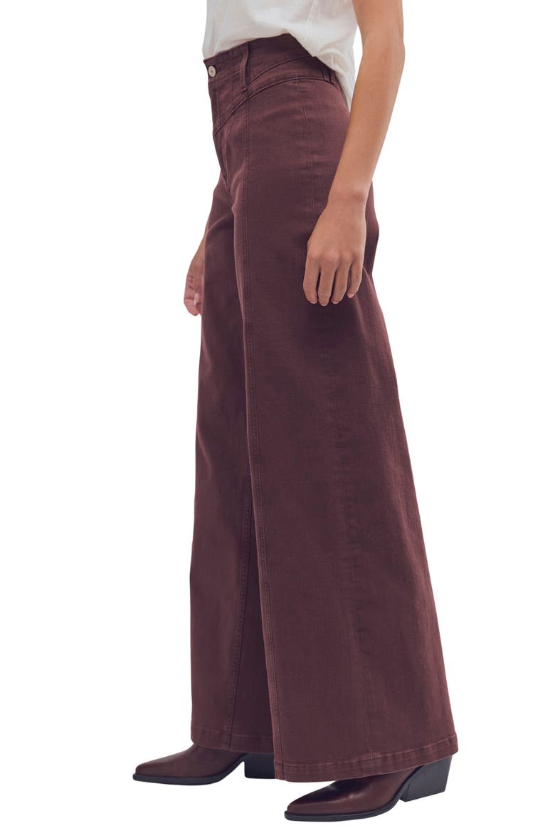 Libre High Waist Wide Leg Corduroy Pants, Alternate, color, SHOPPING BAG