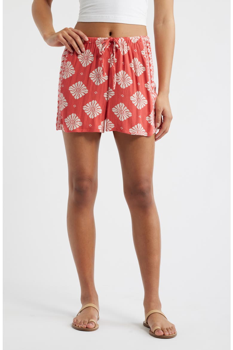 Ventura Drawstring Shorts, Main, color, RED