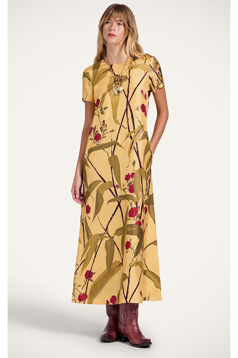 Swing Dress, Main, color, Bamboo Yellow