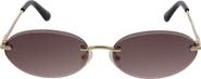 BCBGeneration 65mm Rimless Oval Sunglasses
