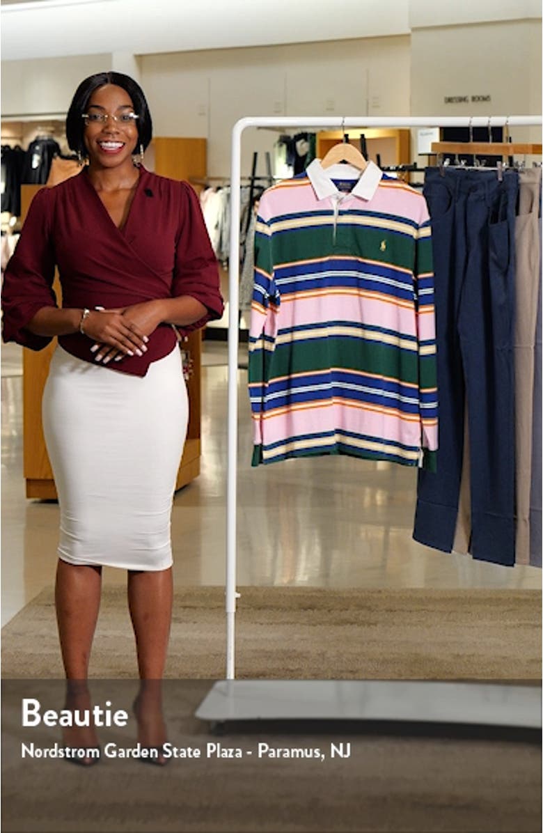 Classic Fit Stripe Cotton Rugby Shirt, sales video thumbnail