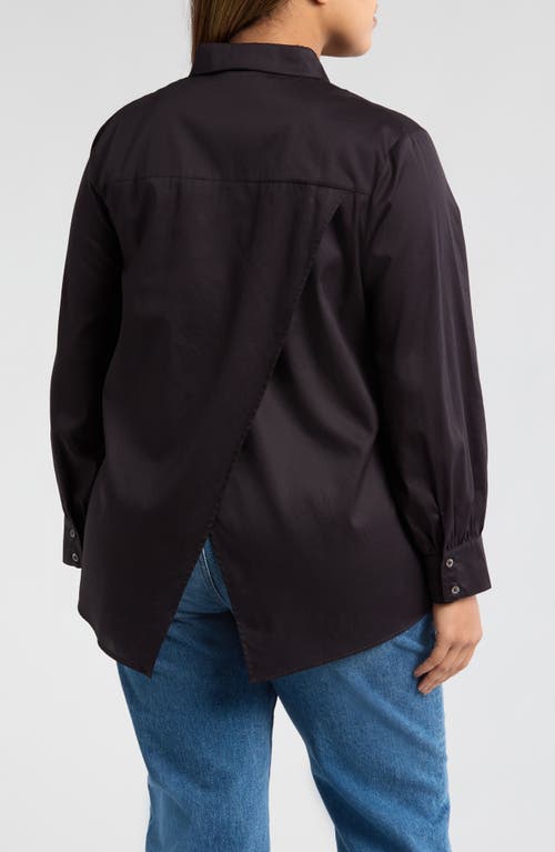 Harshman Franklin Cotton Button-up Shirt In Black