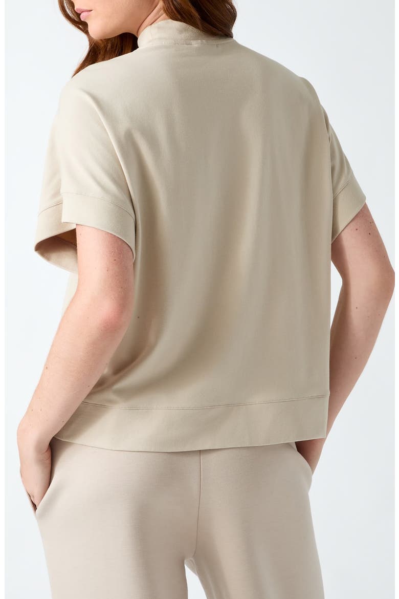Brianna Mock Neck T-Shirt, Alternate, color, LIGHT BEIGE