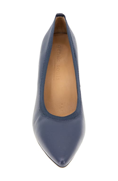 Gentle Souls Dionne Pointed Toe Pump In Navy