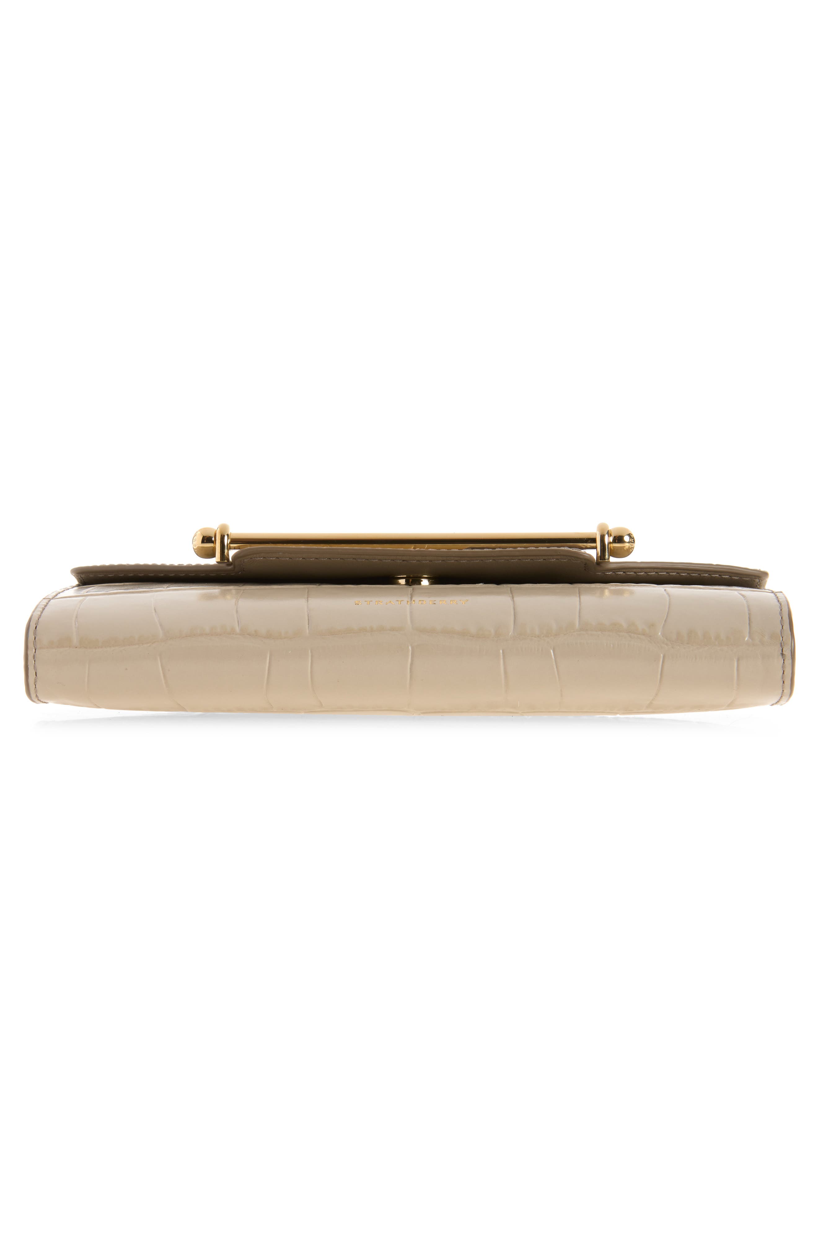Multrees Croc Embossed Chain Wallet, Alternate, color, LIGHT TAUPE