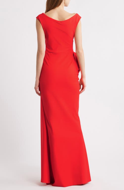Chiara Boni La Petite Robe Tekkan Sleeveless Rosette Mermaid Gown In Geranium