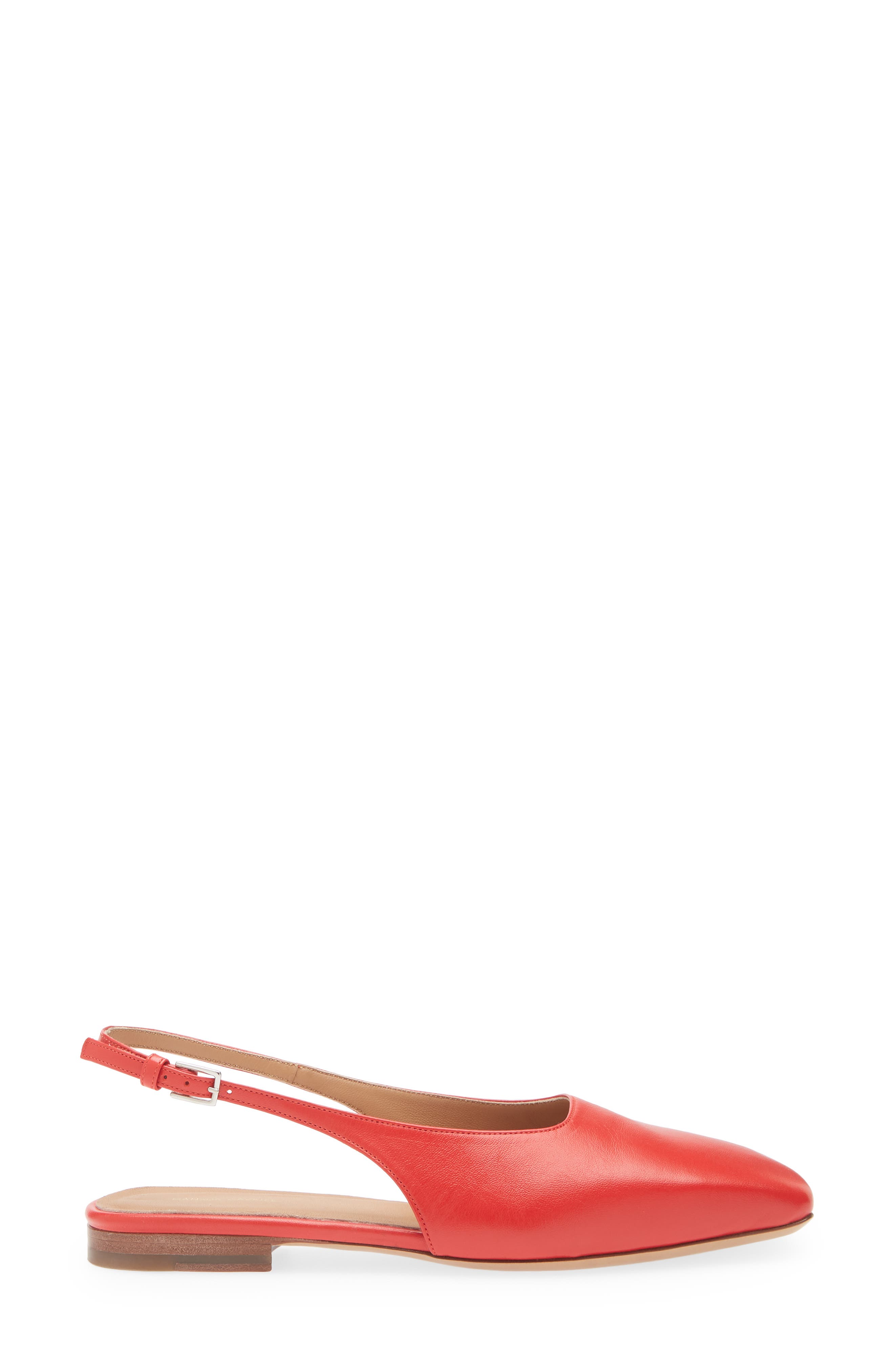 Mansur Gavriel Square Toe Slingback Flat, Alternate, color, Flamma