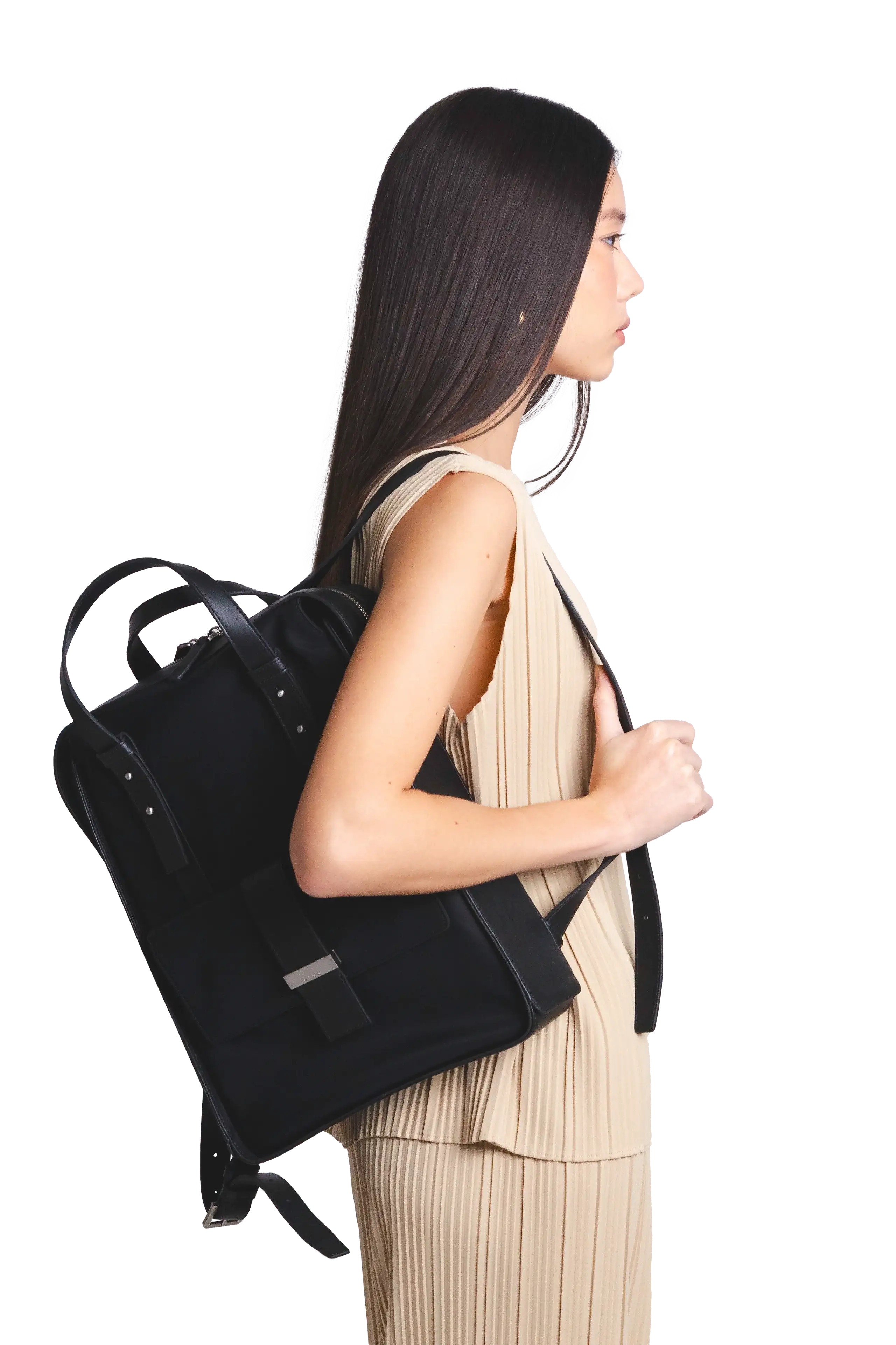 Esthera 7AM Nylon Backpack, Alternate, color, Black