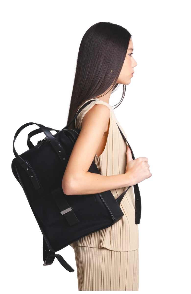 Esthera 7AM Nylon Backpack, Alternate, color, Black