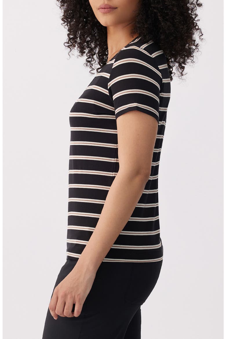 Dynamic Stripe V-Neck T-Shirt, Alternate, color, BLACK DYNAMIC STRIPE