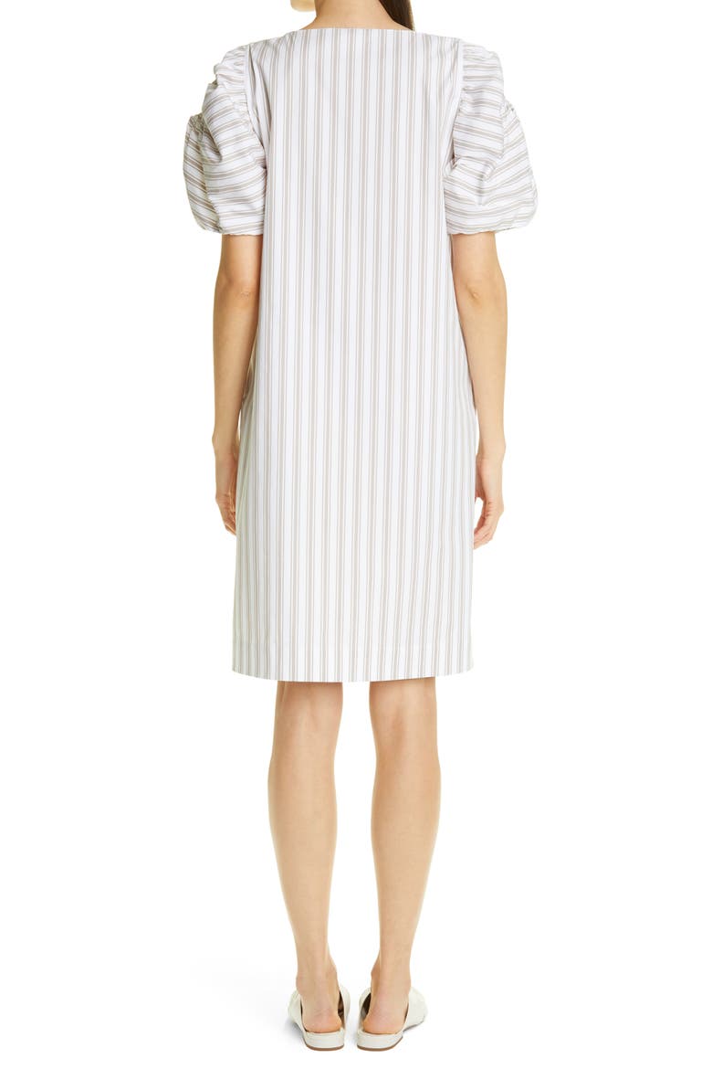 Hattie Stripe KindCotton A-Line Dress, Alternate, color, SMOKED TAUPE MULTI