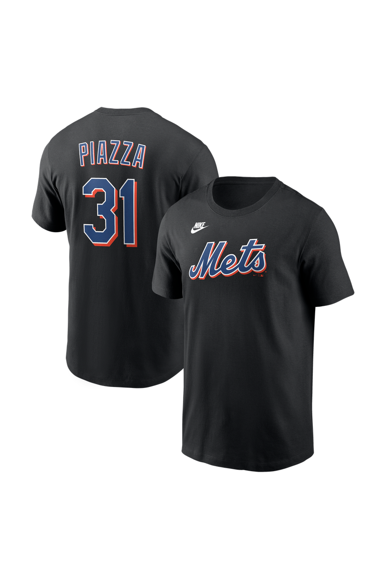 Men's Nike Mike Piazza Black New York Mets Cooperstown Collection Name & Number T-Shirt, Main, color, Black