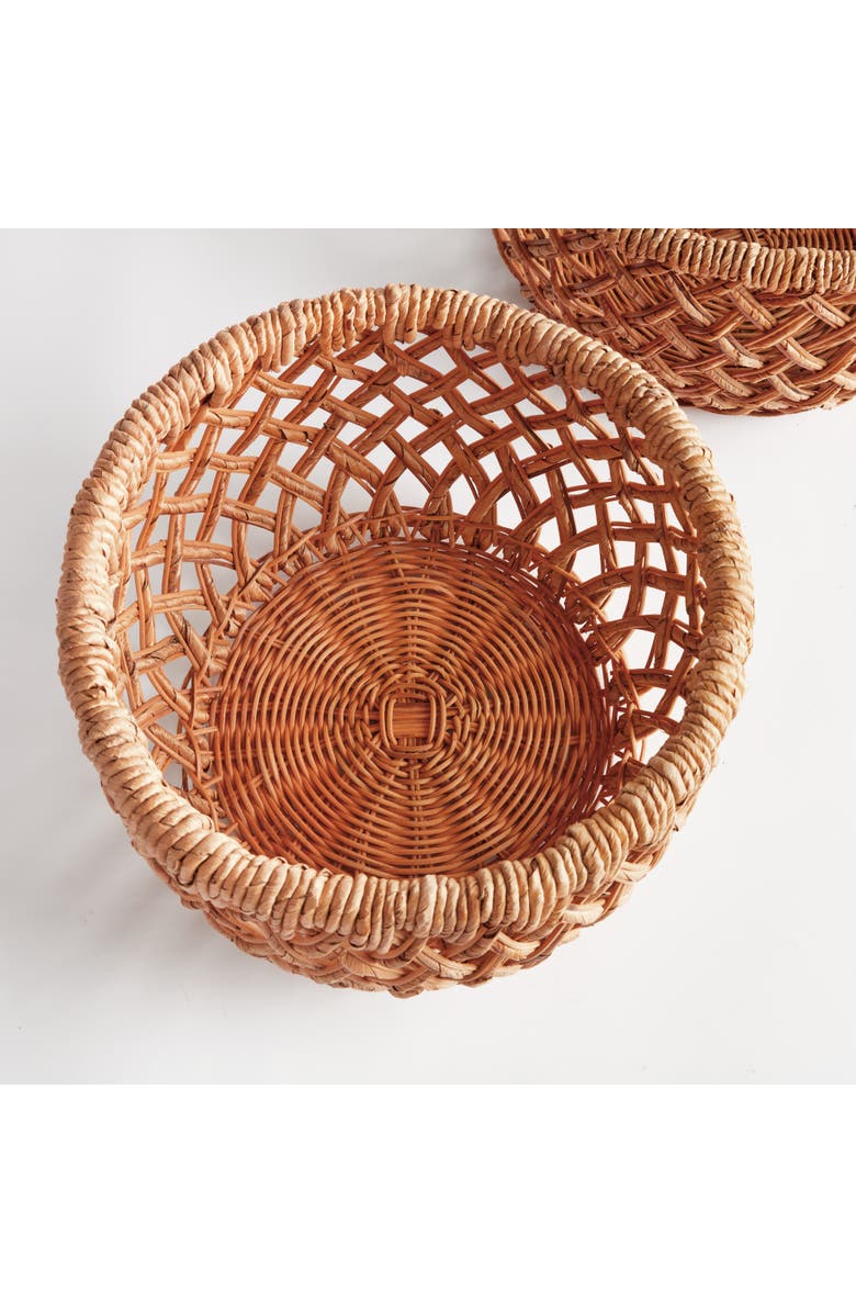 Napa Home & Garden Emlyn Rattan Decorative Baskets Set of 2 Without Handles, Alternate, color, Beige