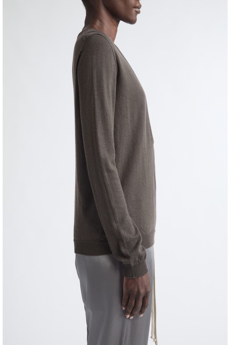 Extreme V-Neck Wool Sweater, Alternate, color, DARK DUST