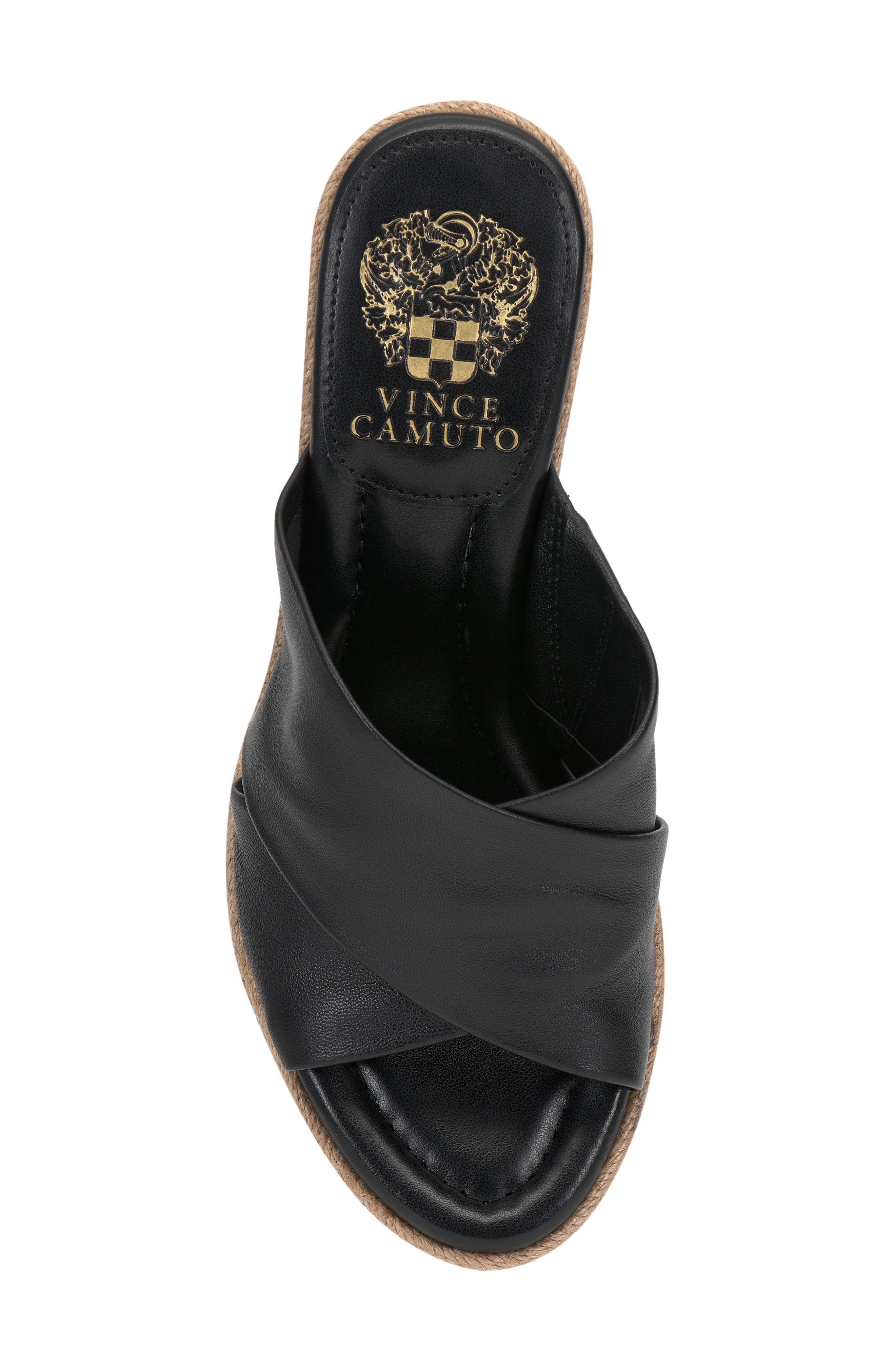 Vince Camuto Fisella Espadrille Wedge Sandal, Alternate, color, Black