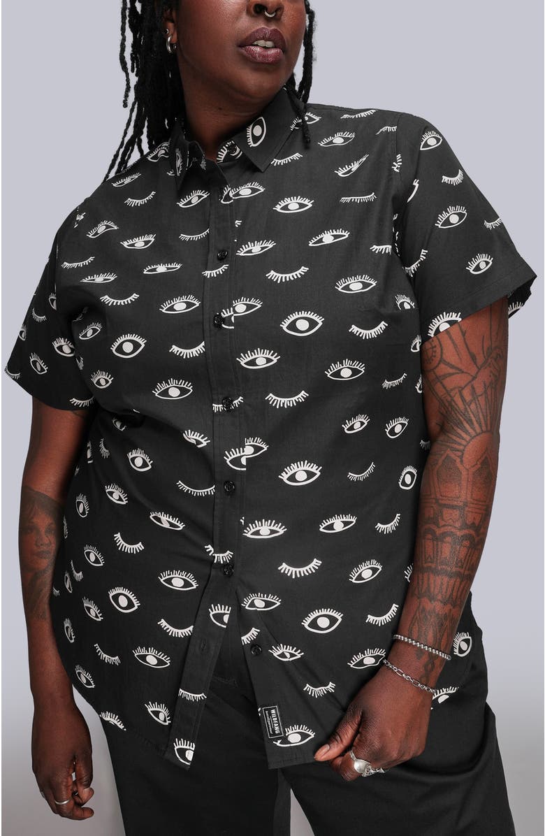 WILDFANG The Essential Button Up, Alternate, color, Wink Black